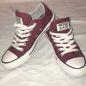 Maroon Converse Allstar shoes
